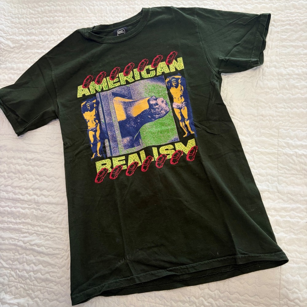 Brain Dead American Realism Graphic T-Shirt Forest Green Mens Small Streetwear